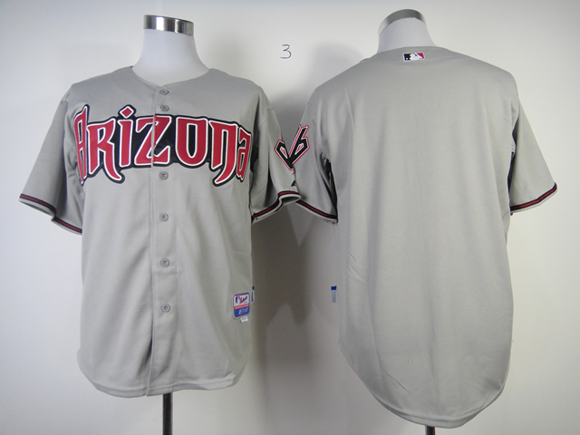 Men Arizona Diamondback Blank Grey MLB Jerseys->arizona diamondback->MLB Jersey